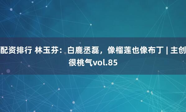 配资排行 林玉芬：白鹿丞磊，像榴莲也像布丁 | 主创很桃气vol.85